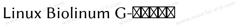 Linux Biolinum G字体转换